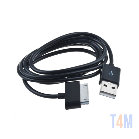 CABO DE CARREGAMENTO USB PARA SAMSUNG GALAXY TAB GT-P1000 GT-P5100 PRETO